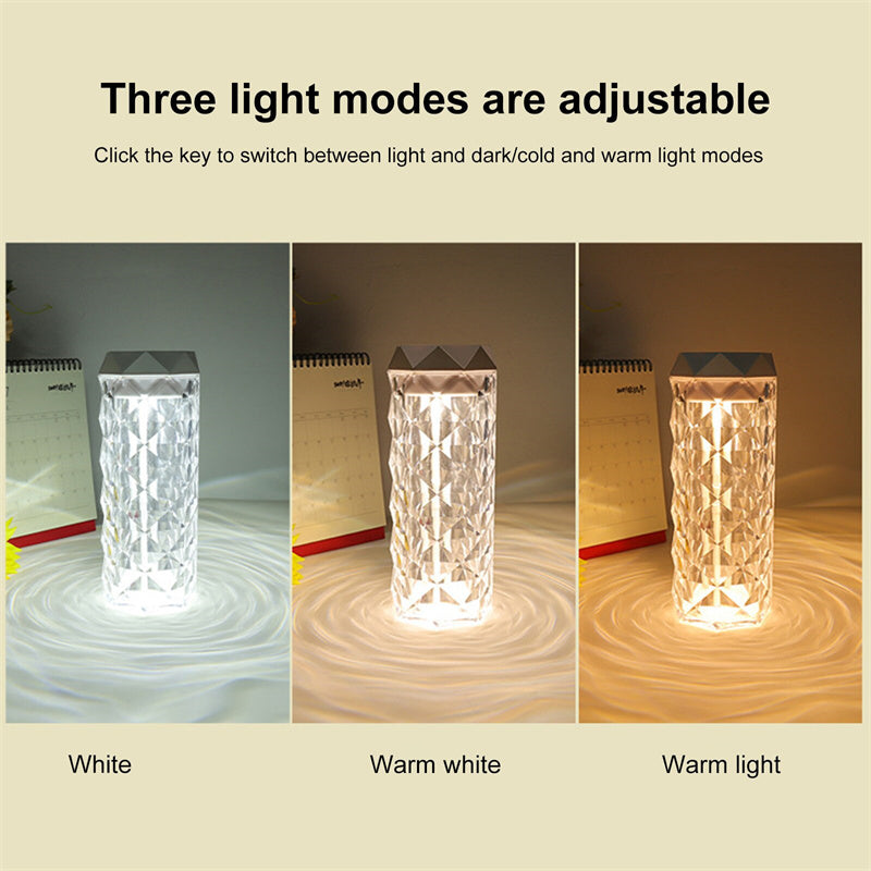 Crystal Lamp Air Humidifier with LED Night Light