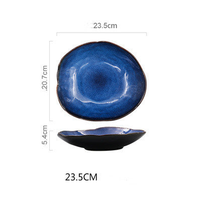 Elegant Irregular Flat Ceramic Plates