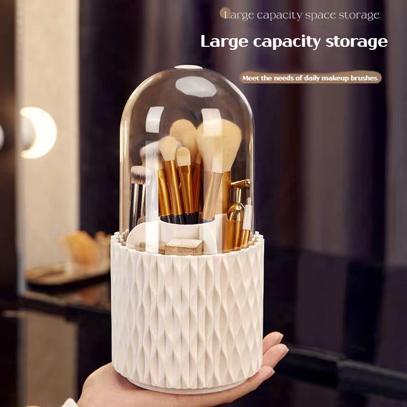 360° Rotating Acrylic Makeup Brush Holder