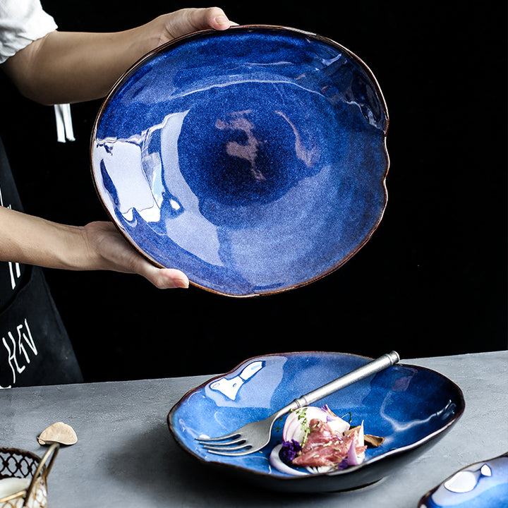 Elegant Irregular Flat Ceramic Plates