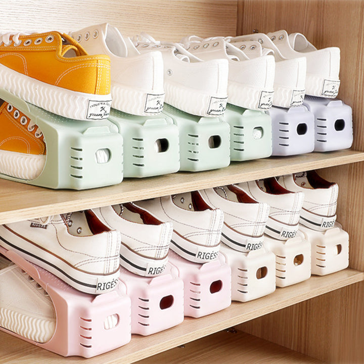 Stackable Double Shoe Rack Organizer