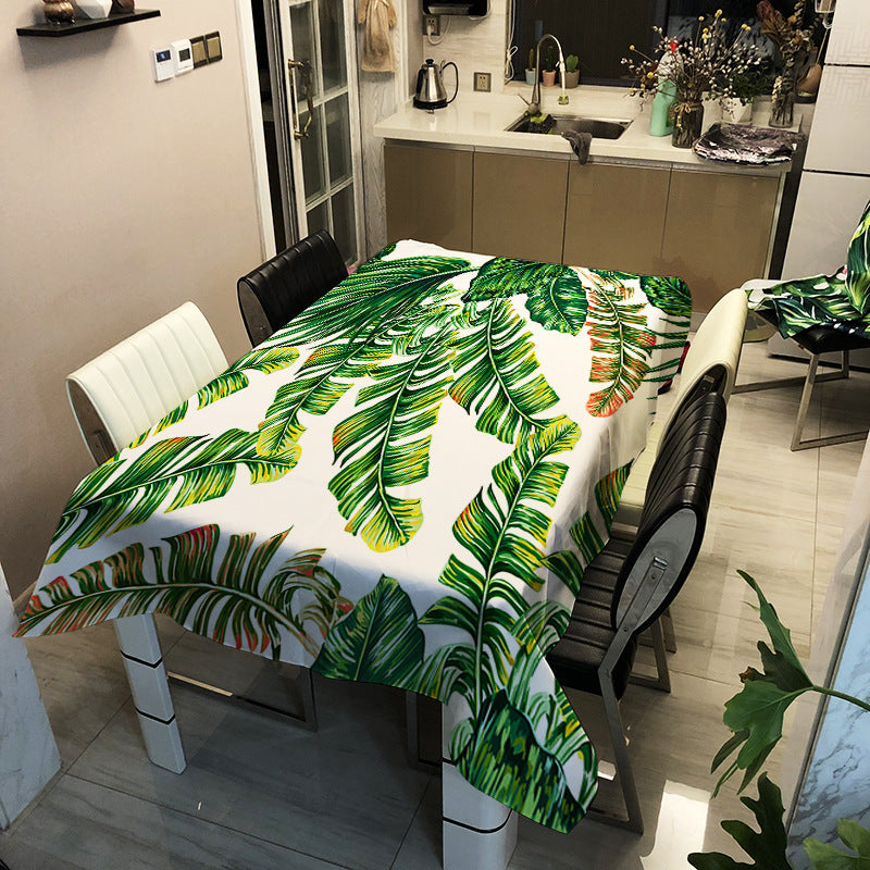 Waterproof Green Leaf Tablecloths