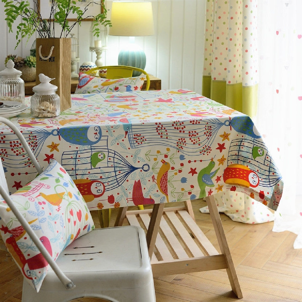 Charming Cartoon End Tablecloths