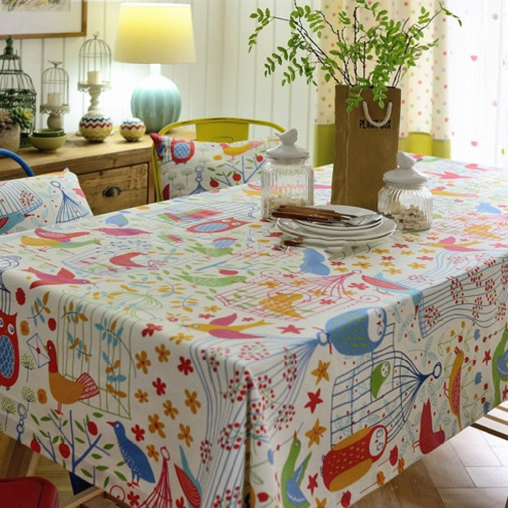 Charming Cartoon End Tablecloths