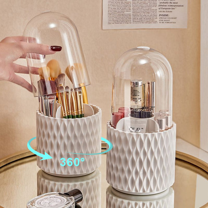 360° Rotating Acrylic Makeup Brush Holder