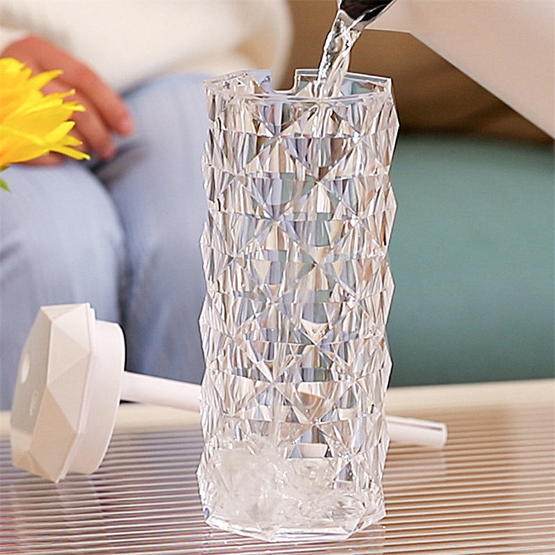 Crystal Lamp Air Humidifier with LED Night Light