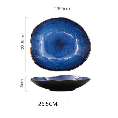 Elegant Irregular Flat Ceramic Plates