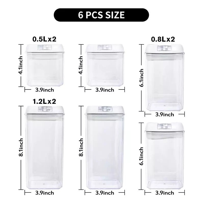 6-Piece Easy Lock Food Storage Containers