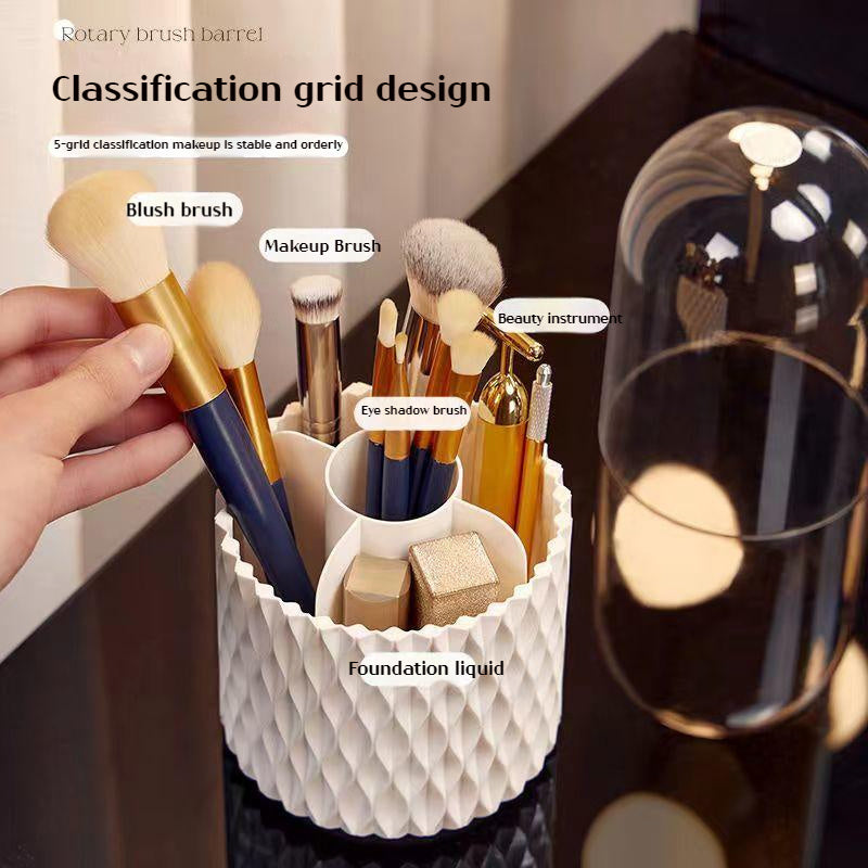 360° Rotating Acrylic Makeup Brush Holder