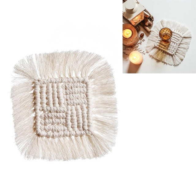 Handwoven Macrame Coasters