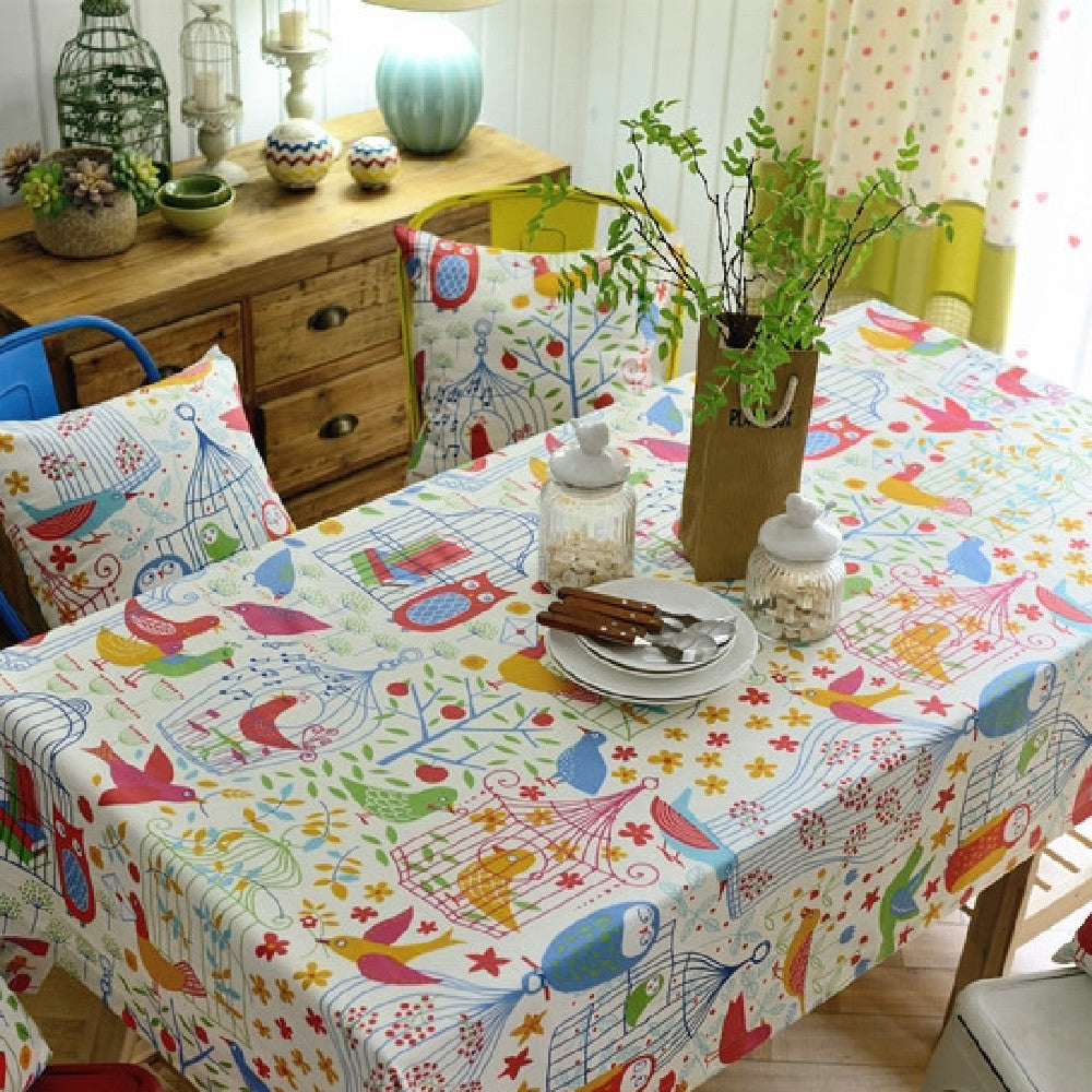 Charming Cartoon End Tablecloths