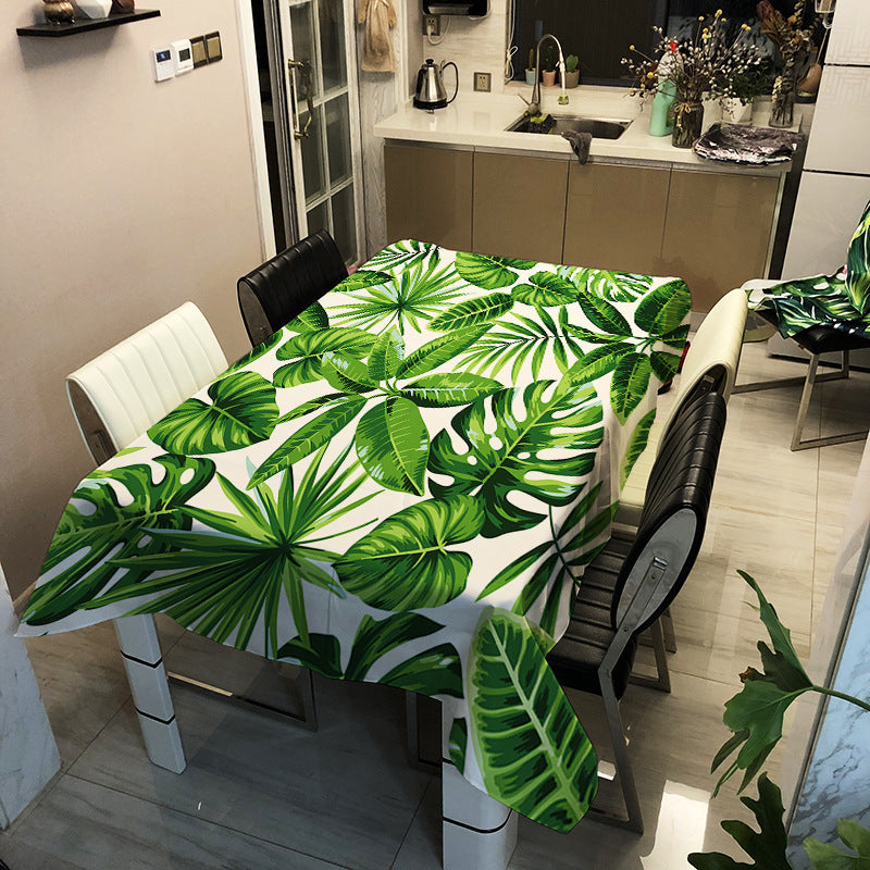 Waterproof Green Leaf Tablecloths