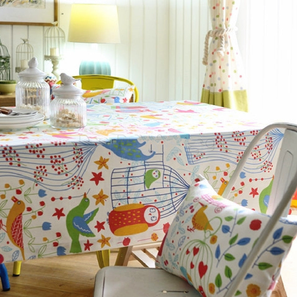 Charming Cartoon End Tablecloths