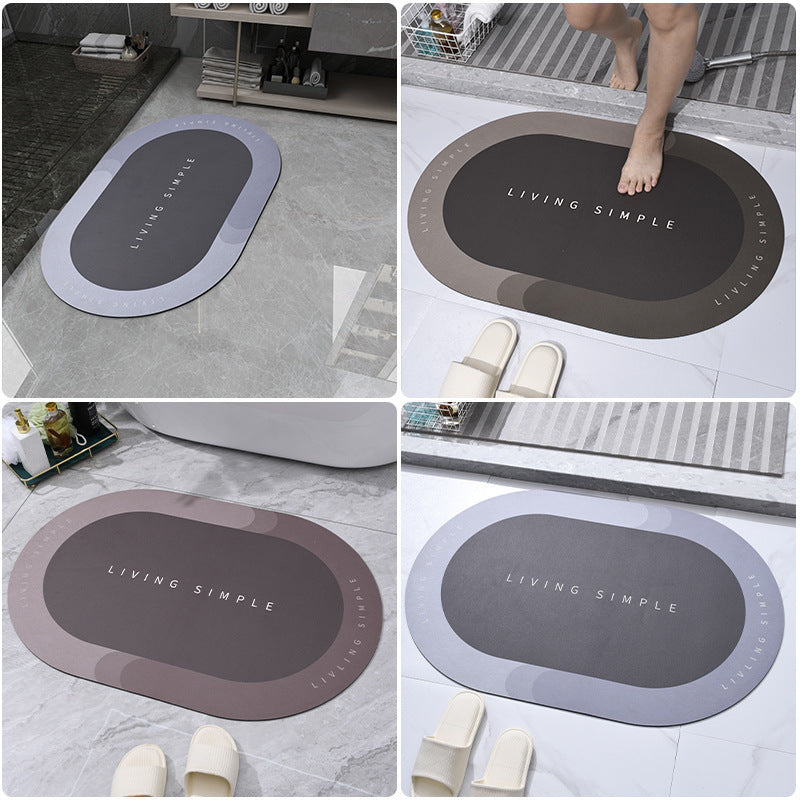 Quick-Drying Non-Slip Bathroom and Entrance Door Mat